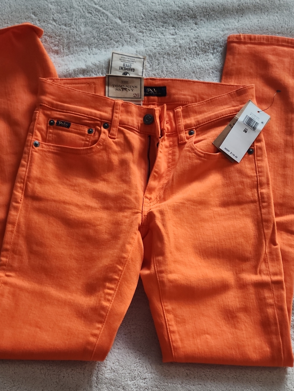 Ralph Lauren Orange Slim-Fit Jeans